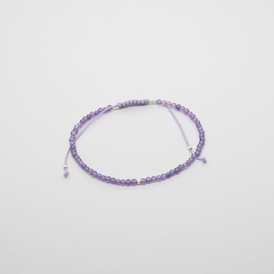 birthstone bracelet - February / Amethyst (silver)