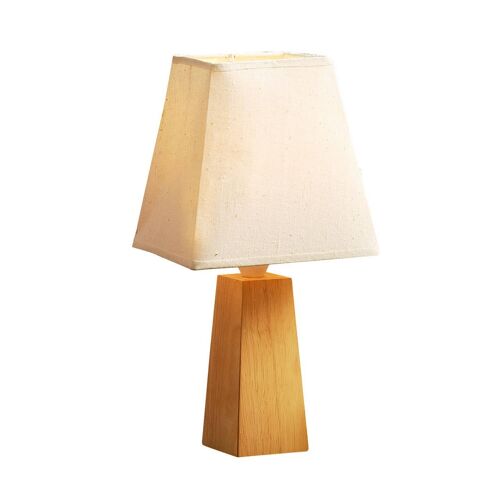 Tropical Hevea Wood Cone Base Table Lamp