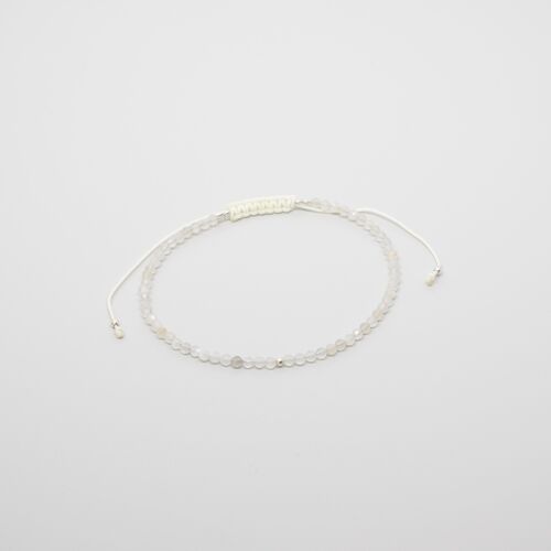 birthstone bracelet - April / Mondstein (silber)