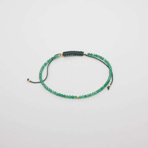 birthstone bracelet - Mai / Onyx (gold)