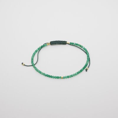 birthstone bracelet - Mai / Onyx (gold)