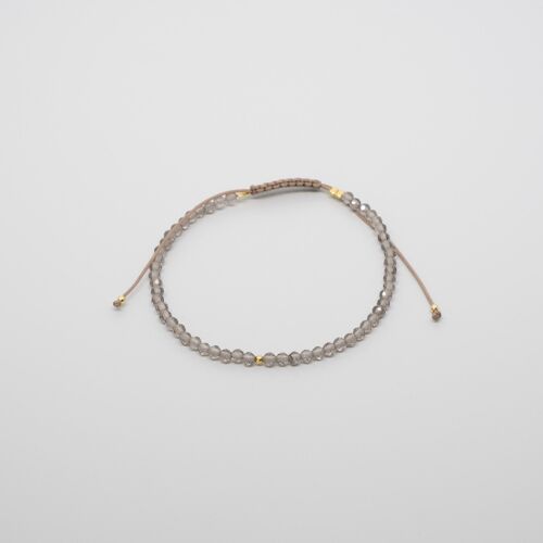 birthstone bracelet - Juni / Rauchquartz (gold)