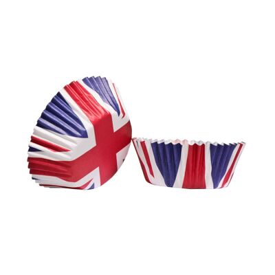 Union Jack 60pcs Medium Cupcake Cases
