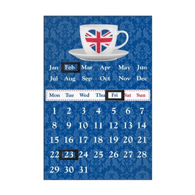 Union Jack Magnetic Calendar