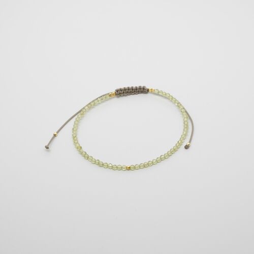 birthstone bracelet - August / Peridot (gold)