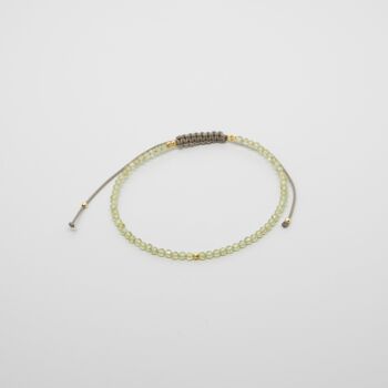 bracelet pierre de naissance - Août / Péridot (or) 1