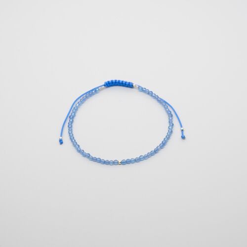 birthstone bracelet - September / Chalcedon (silber)