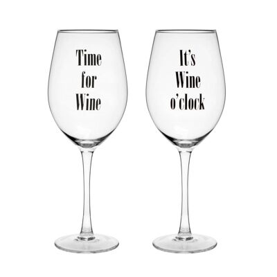Verity Time For Wine Large Wine Glasses