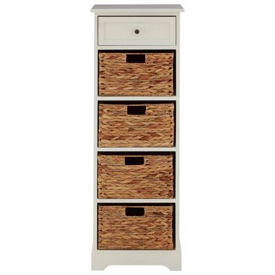 Vermont Ivory 1 Drawer 4 Baskets Cabinet