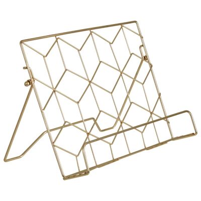 Vertex Contour Matte Gold Finish Cookbook Stand