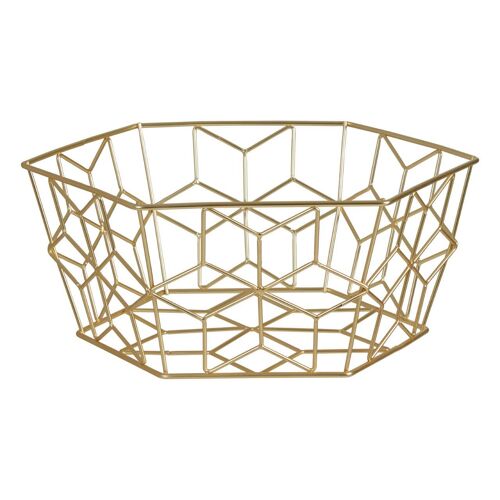 Vertex Contour Matte Gold Fruit Basket
