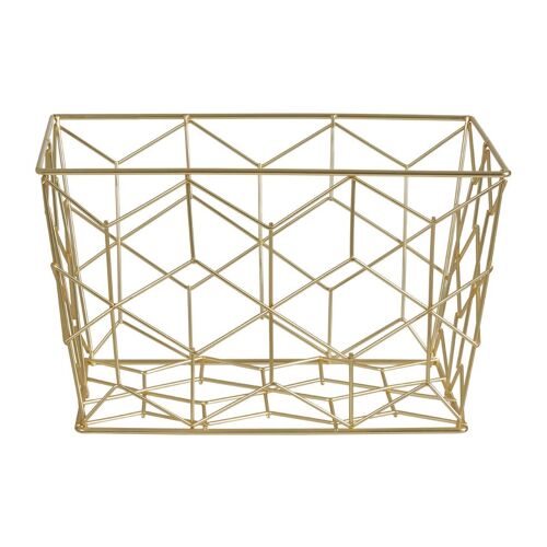 Vertex Contour Matte Gold Storage Basket