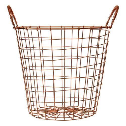 Vertex Copper Finish Round Wire Basket