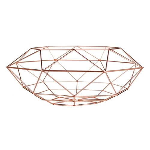 Vertex Copper Finish Wide Fruit Basket