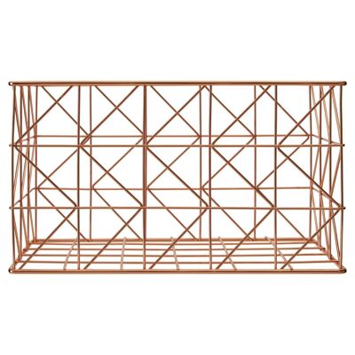 Vertex Copper Finish Zigzag Wire Basket