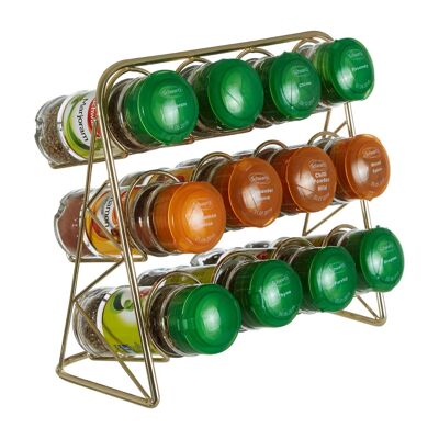 Vertex Gold Finish Spice Rack