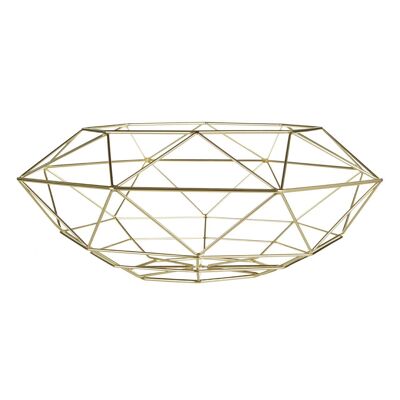 Vertex Gold Finish Wide Fruit Basket