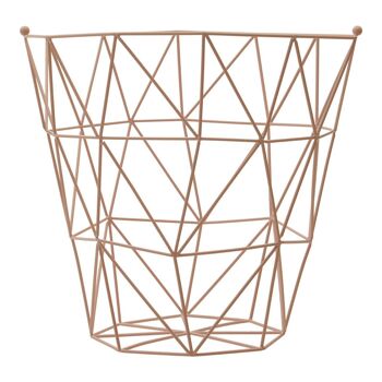 Panier de rangement au fini rose Vertex 1