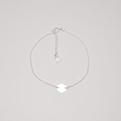 hexagon bracelet - Silber