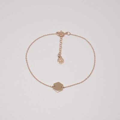 hexagon bracelet - rose gold