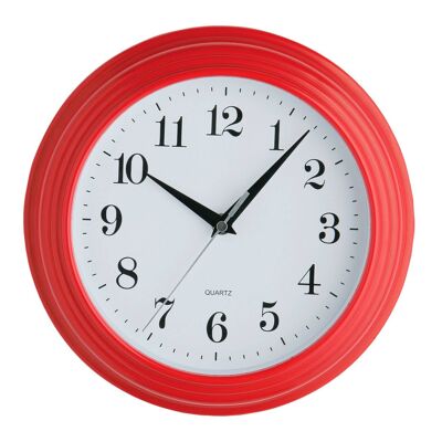 Vintage Red Plastic Wall Clock