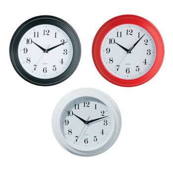 Horloge Murale Vintage en Plastique Rouge 3