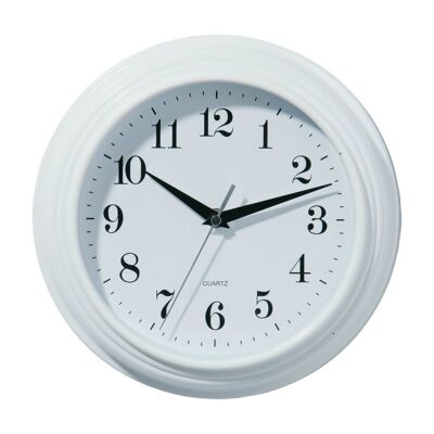 Vintage White Plastic Wall Clock