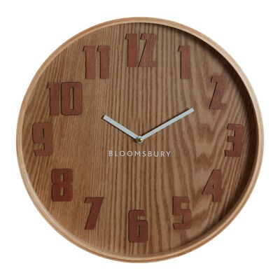 Vitus Brown Grain Large Wall Clock