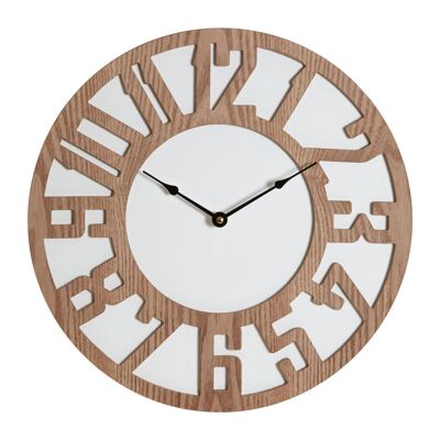 Vitus Carved Wood Wall Clock