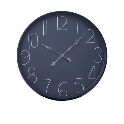 Wall Clock with Round Black Finish Frame