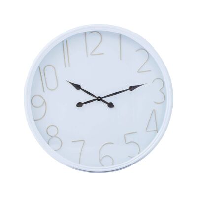 Wall Clock with Round White Finish Frame
