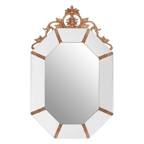 Wall Mirror with Gold Resin Frame