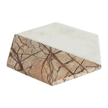 Planche à découper en marbre forêt blanc/marron 3