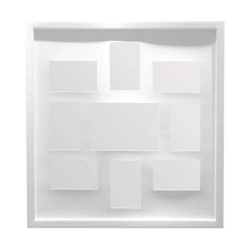 White 9 Photo Square Multi Photo Frame
