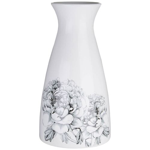 White and Black Bloom Vase