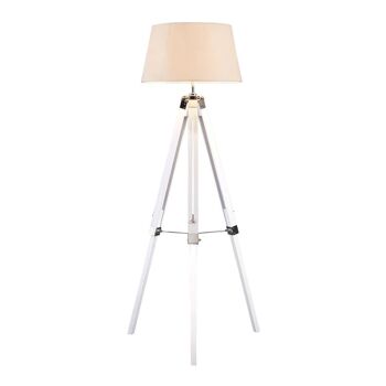 Lampadaire Trépied Bailey Blanc - 144cm 1