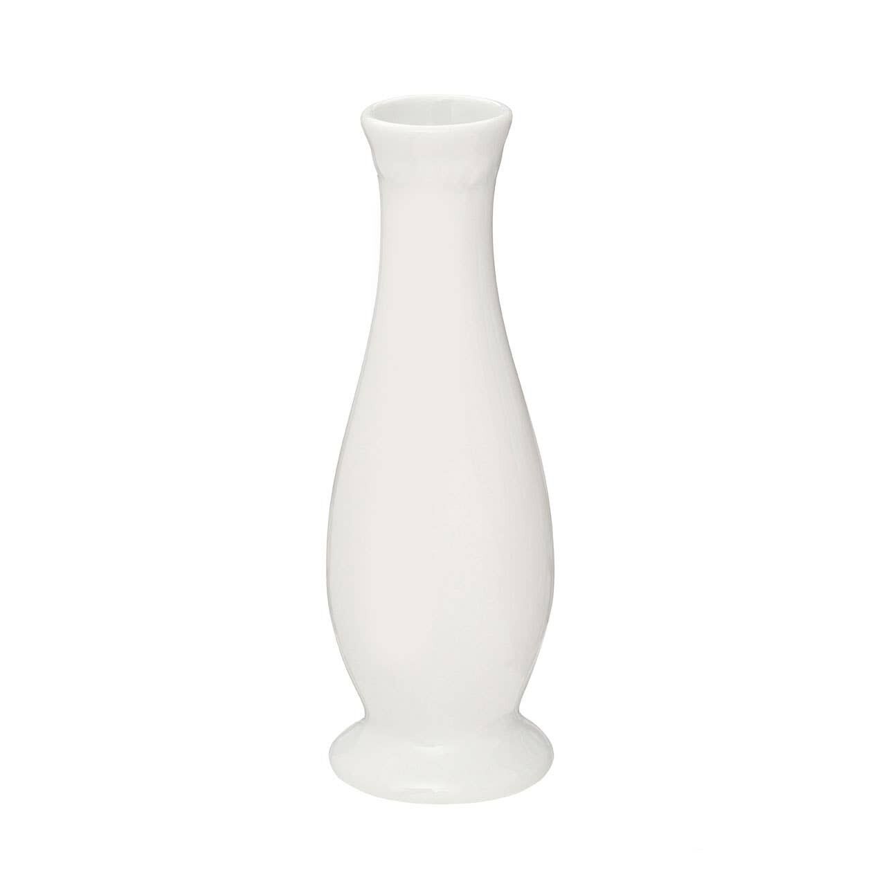 Weiße gebogene Vase
