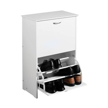 Armoire de rangement pour chaussures finition blanche 1