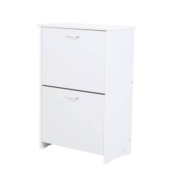 Armoire de rangement pour chaussures finition blanche 3