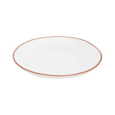 White Glazed Terracotta Calisto Dinner Plate