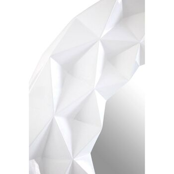 Miroir mural design 3D blanc brillant 5