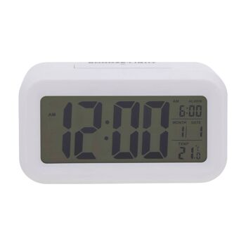 Horloge numérique LCD blanche 4