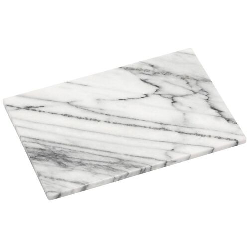 ZOKARA White Marble Cutting Board, 12x8, L Stone Chopping Board