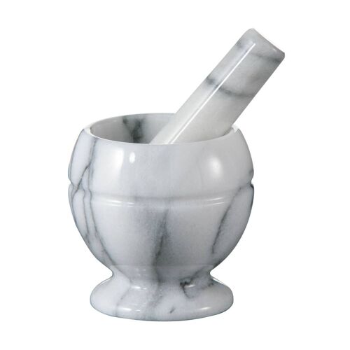 White Marble Small Mortar and Pester