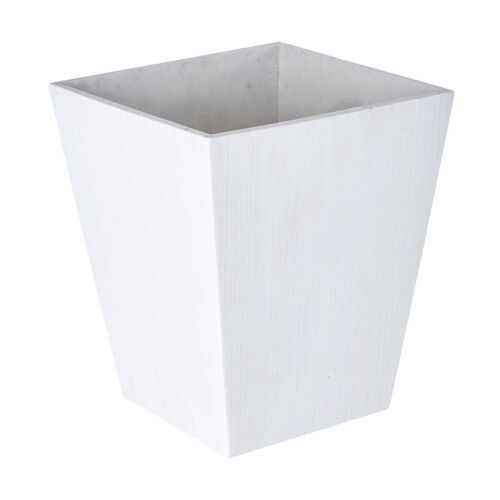 White Polyresin Square Edged Vase