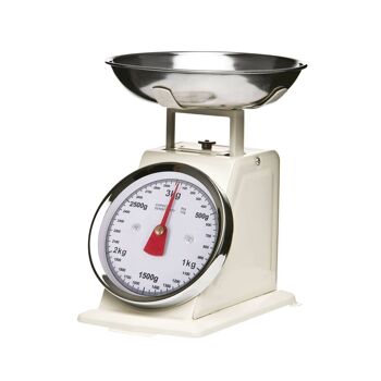 Balance de cuisine sur pied blanche - 3 kg 4