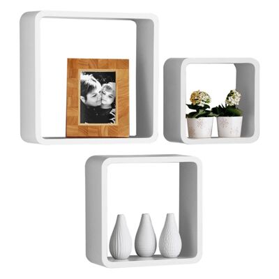 White Wall Cubes - Set of 3