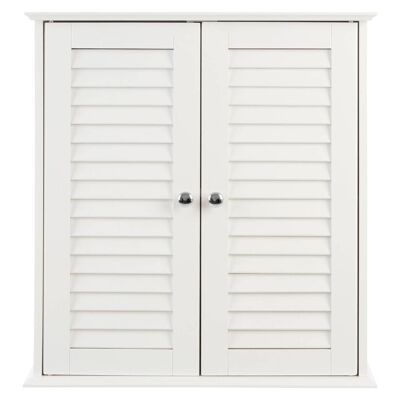White Wood 2 Door Wall Cabinet