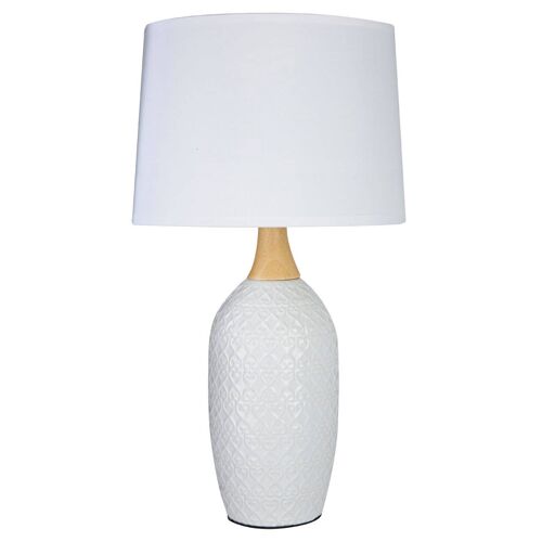Willow White Ceramic Table Lamp