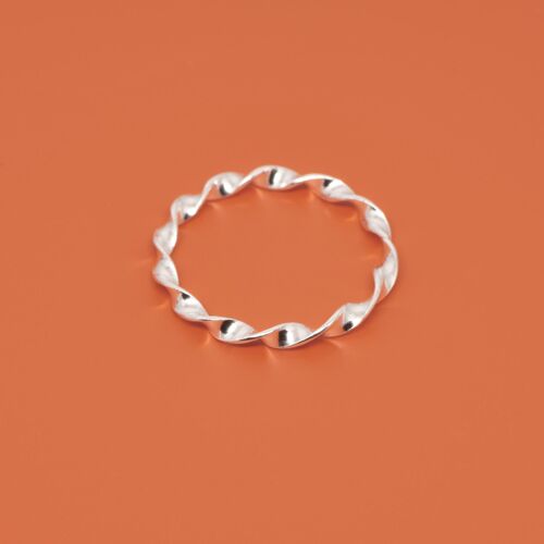 twisted ring - Silber
